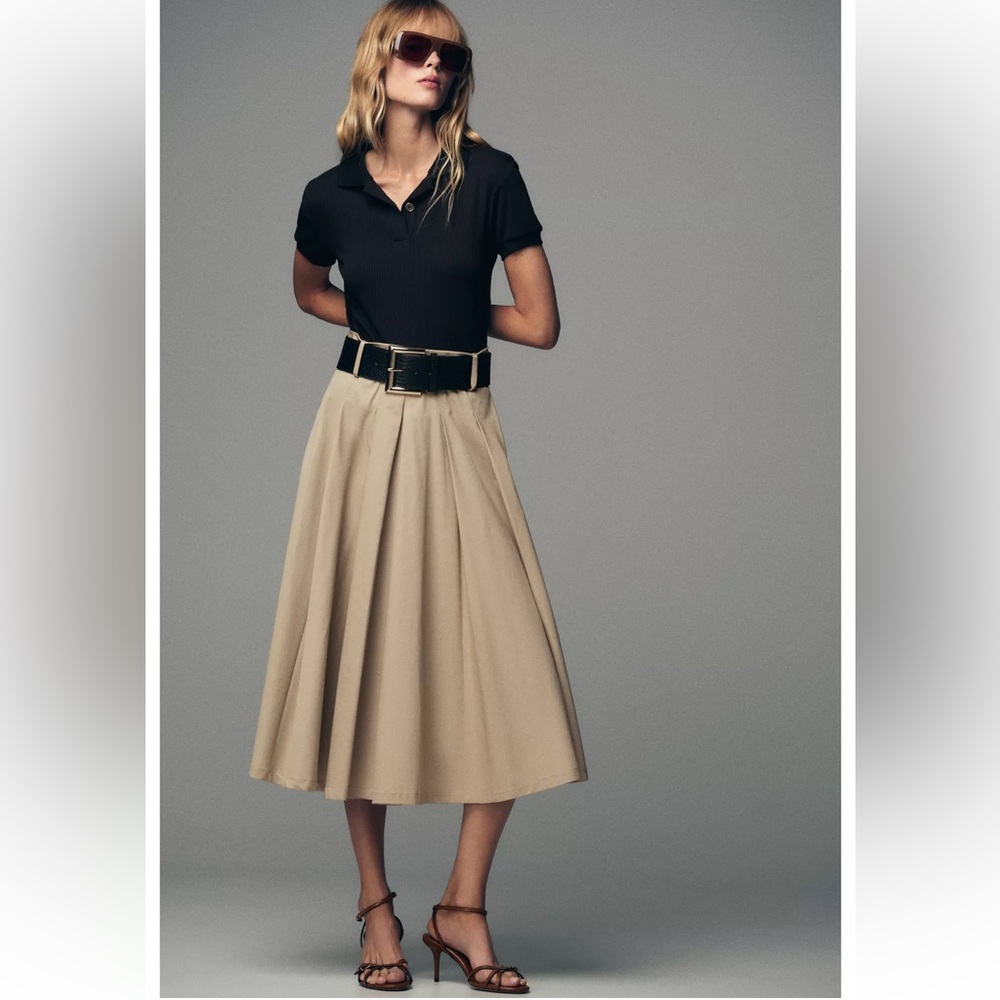 ZARA NWT Combination Belted Dress